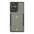 Motorola Moto G55 Tactical Quantum Stealth Hülle mit verstärkten Ecken - Klar / Schwarz