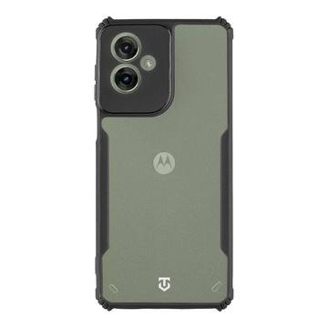 Motorola Moto G55 Tactical Quantum Stealth Hülle mit verstärkten Ecken - Klar / Schwarz