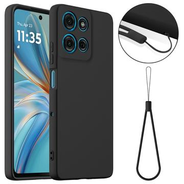 Motorola Moto G75 Liquid Silikonhülle - MagSafe-kompatibel - Schwarz