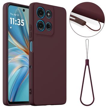 Motorola Moto G75 Liquid Silikonhülle - MagSafe-kompatibel - Weinrot