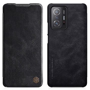 Nillkin Qin Serie Xiaomi 11T/11T Pro Flip Case - Schwarz