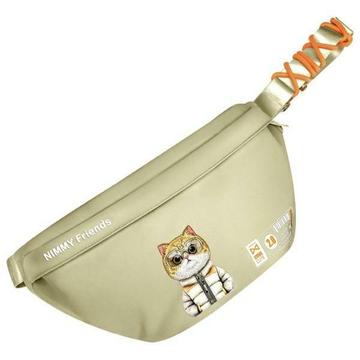 Nimmy Friends Cool&Cute 2.0 Katze Crossbody Tasche - Khaki