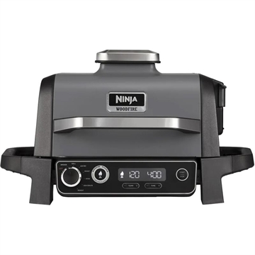 Ninja OG701EU Woodfire Elektrischer BBQ Grill & Smoker - Grau / Schwarz