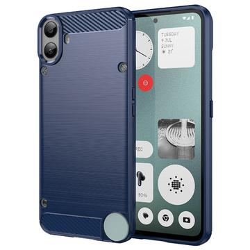 Nothing CMF Phone 1 Gebürstete TPU Hülle - Karbonfaser - Blau