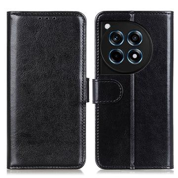 OnePlus 12R/Ace 3 Wallet Schutzhülle mit Magnetverschluss - Schwarz