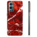 OnePlus 9 Pro TPU Hülle - Roter Marmor