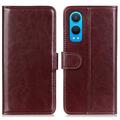 OnePlus Nord CE4 Lite/Oppo K12x Wallet Schutzhülle mit Magnetverschluss - Braun