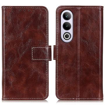 OnePlus Nord CE4/Oppo K12 Wallet Schutzhülle mit Magnetverschluss - braun