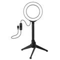 PULUZ 4.7" 12cm Ring Light + Desktop Stativ Selfie Stick Mount USB Weißlicht LED Ring Vlogging Fotografie Video Lights Kits