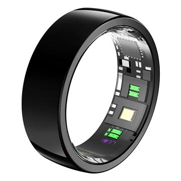 PX01 Schlaf & Gesundheit Tracking Smartring mit Ladestation - Größe: 11/20.6cm - Schwarz