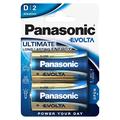 Panasonic Evolta LR20/D Alkali-Batterien - 2 Stk.