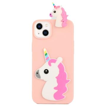 3D Cartoon iPhone 14 Plus TPU Hülle - Einhorn