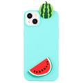 3D Cartoon iPhone 14 Plus TPU Hülle - Wassermelone