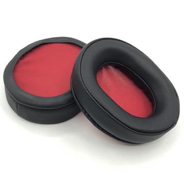 Protein Leder Ohrpolster für Audio-Technica ATH-WS990BT Kopfhörer - Schwarz / Rot