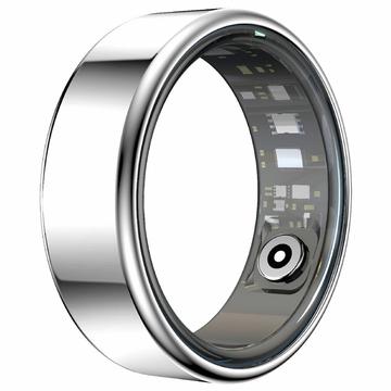 R99 Fitness & Wellness Smartring mit Ladebox - Größe: 10/19.9mm - Silber