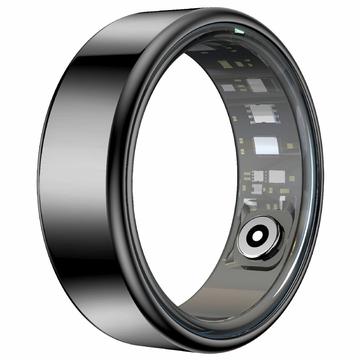 R99 Fitness & Wellness Smartring mit Ladebox - Größe: 11/20.7mm - Schwarz