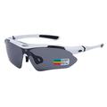 RockBros Polarisierte Radfahrerbrille mit 5 Gläsern - Weiß