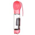 SH-01 Tragbare Multifunktions-Hundewasserflasche mit Kotbeutelspender - Rosa