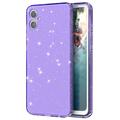 Samsung Galaxy A05 Stylish Glitter Serie TPU Hülle - Durchsichtig Violett