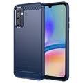 Samsung Galaxy A05s Gebürstete TPU Hülle - Karbonfaser - Blau