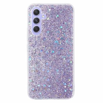 Samsung Galaxy A05s Glitter Flakes TPU Hülle - Purpur