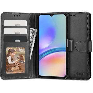 Samsung Galaxy A05s Tech-Protect Wallet Hülle mit Magnet & Stand - Schwarz