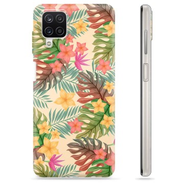 Samsung Galaxy A12 TPU Hülle - Pinke Blumen