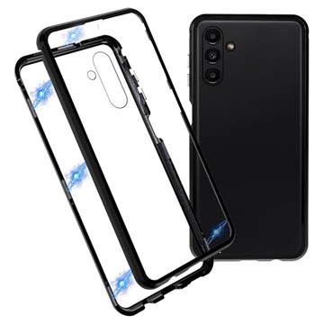 Samsung Galaxy A13 5G Magnetisches Cover mit Panzerglas - Schwarz