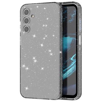 Samsung Galaxy A15 Stylish Glitter Serie TPU Hülle - Durchsichtig Schwarz