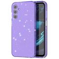 Samsung Galaxy A15 Stylish Glitter Serie TPU Hülle - Durchsichtig Violett