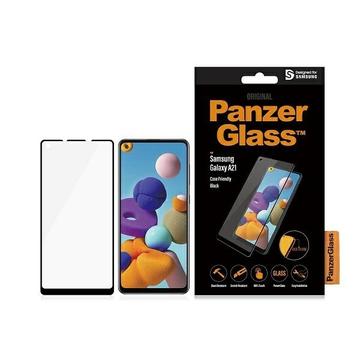 Samsung Galaxy A21 PanzerGlass Case Friendly Panzerglas - Schwarz Rand