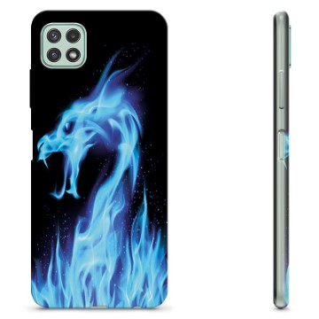 Samsung Galaxy A22 5G TPU Hülle - Blauer Feuerdrache