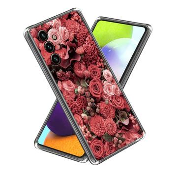 Samsung Galaxy A35 Stylish Ultra-Slim TPU Hülle - Rote Blumen