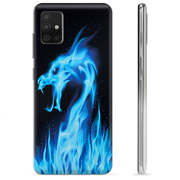 Samsung Galaxy A51 TPU Hülle - Blauer Feuerdrache