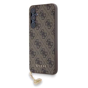 Samsung Galaxy A55 Guess 4G Charms Collection Hybrid Hülle - Braun