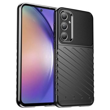 Samsung Galaxy A55 Thunder Serie TPU Hülle - Schwarz