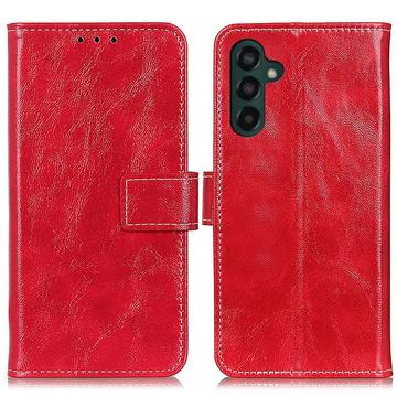 Samsung Galaxy A55 Wallet Schutzhülle mit Magnetverschluss - Rot