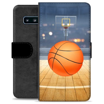 Samsung Galaxy S10 Premium Schutzhülle mit Geldbörse - Basketball