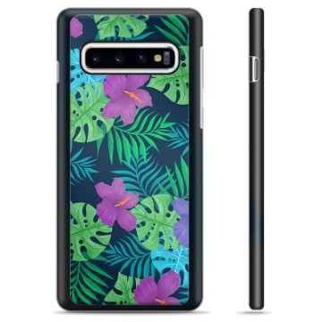 Samsung Galaxy S10 Schutzhülle - Tropische Blumen