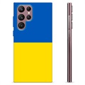 Samsung Galaxy S22 Ultra 5G TPU Hülle Ukrainische Flagge - Gelb und Lichtblau