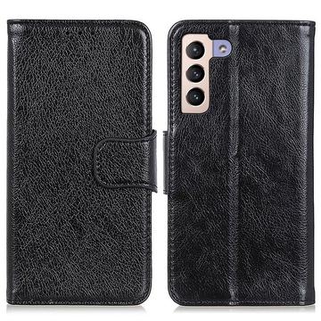 Samsung Galaxy S22+ 5G Elegant Serie Wallet Schutzhülle - Schwarz