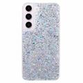 Samsung Galaxy S23 Glitter Flakes TPU Hülle - Silber