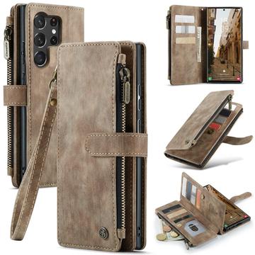 Samsung Galaxy S23 Ultra 5G Caseme 2-in-1 Multifunktions Wallet Hülle - Braun