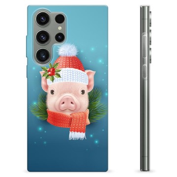 Samsung Galaxy S23 Ultra 5G TPU Hülle - Winter Schweinchen