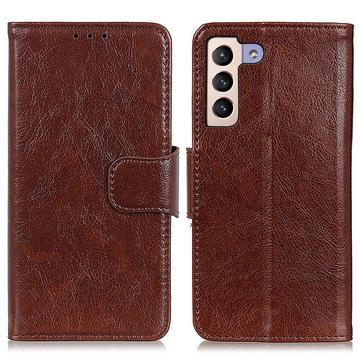 Samsung Galaxy S23+ 5G Elegant Serie Wallet Schutzhülle - Braun