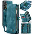 Samsung Galaxy S24 Caseme 008 2-in-1 Multifunktions Wallet Hülle - Blau