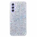 Samsung Galaxy S24 FE Glitter Flakes TPU Hülle - Silber