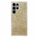 Samsung Galaxy S24 Ultra Glitter Flakes TPU Hülle - Gold