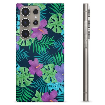 Samsung Galaxy S24 Ultra TPU Hülle - Tropische Blumen