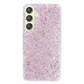 Samsung Galaxy S24+ Glitter Flakes TPU Hülle - Rosa